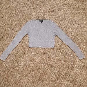 Topshop Wool Blend Crop Top